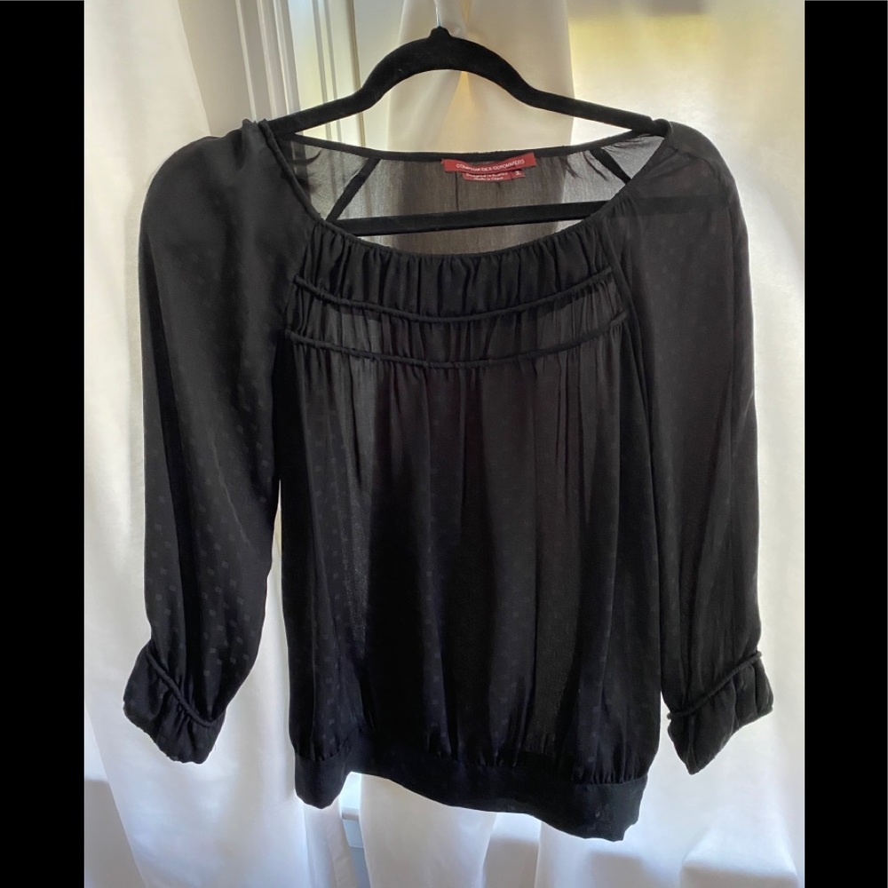 Comptoir Black Silk Blouse
